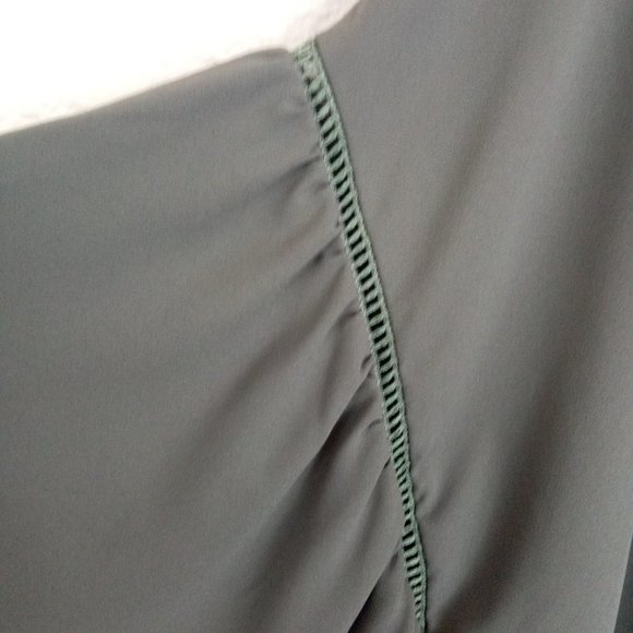 Lola & Sophie Grey Ruffle Bell Sleeve Sheath Dress - Picture 6 of 12